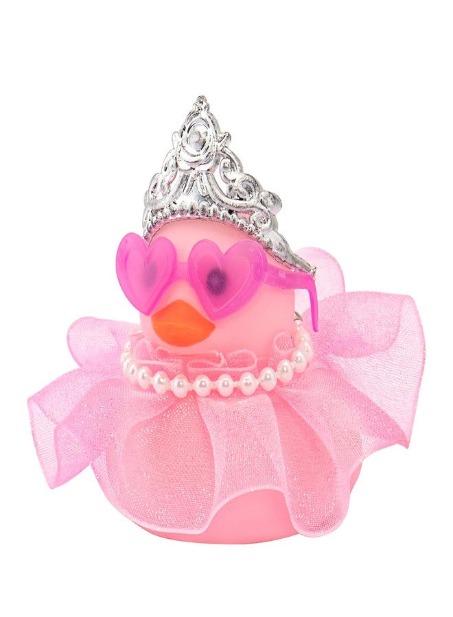 wonuu Car Rubber Duck Decoration Pink Car Accessories for Dashboard, Pink Pearl String - Image 1
